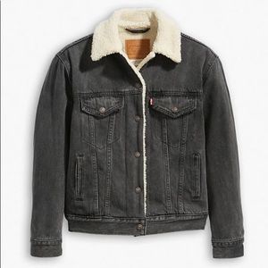 Ex-Boyfriend Sherpa Trucker Jacket- Grey